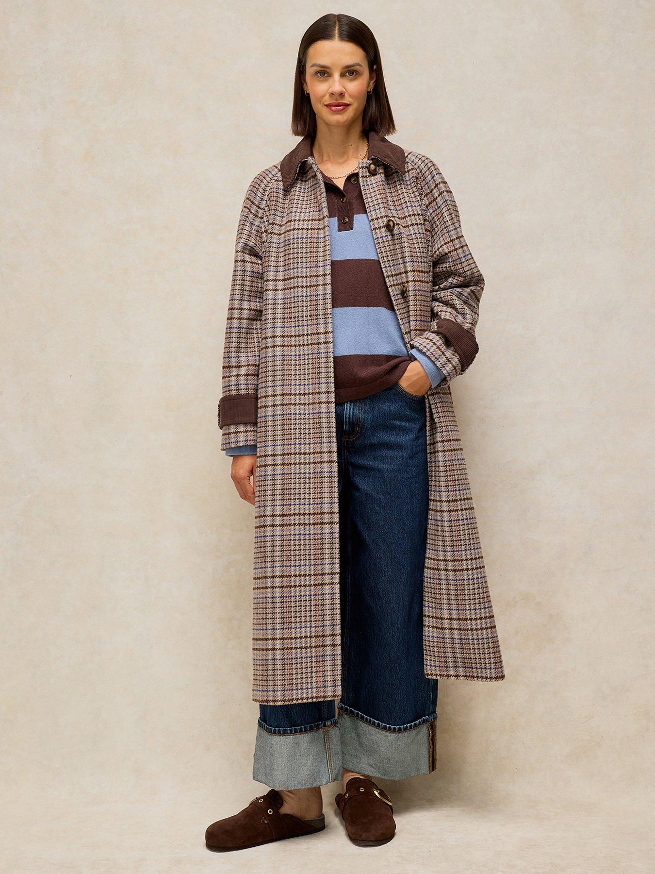 Image 1 of 5 of White Stuff Emmeline Check Coat