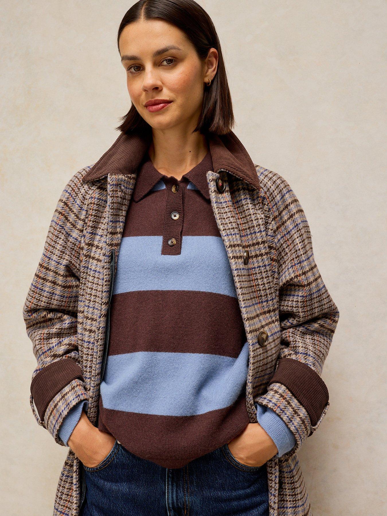 Image 3 of 5 of White Stuff Emmeline Check Coat