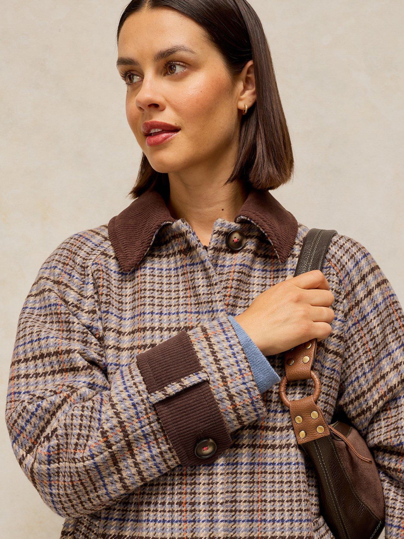 Image 4 of 5 of White Stuff Emmeline Check Coat