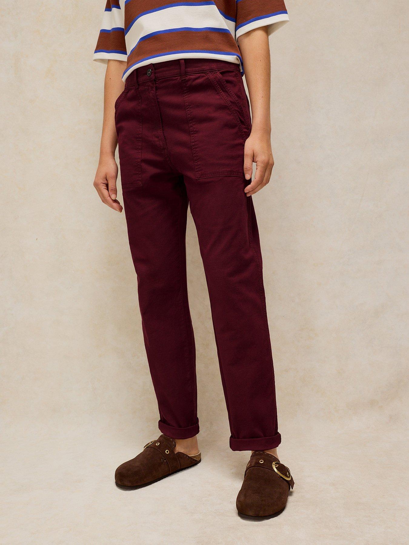 White Stuff Twister Chino Trousers - Purple