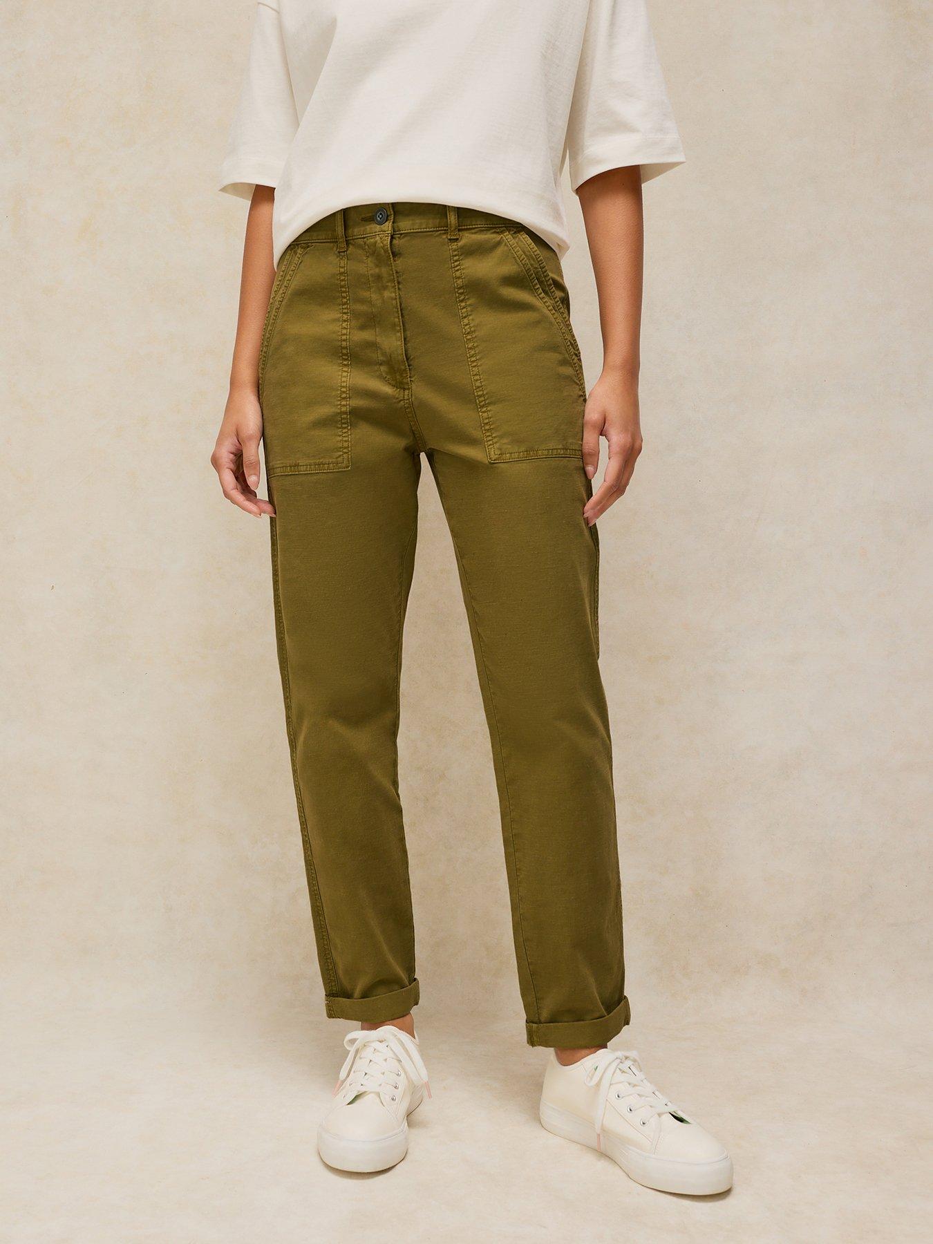 White Stuff Twister Chino Trousers - Green