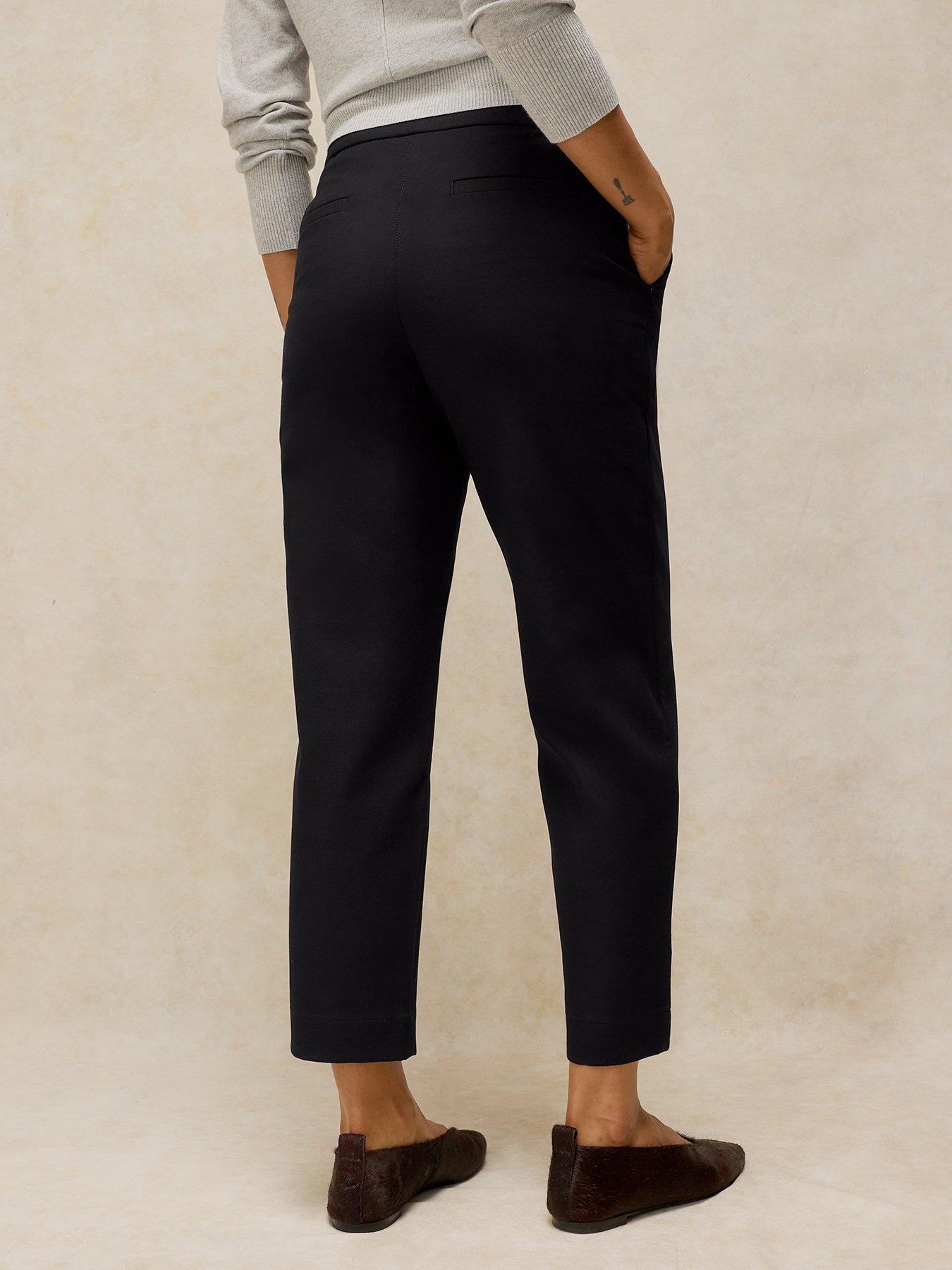 Image 2 of 6 of White Stuff Illy Crop Straight Trousers - Black