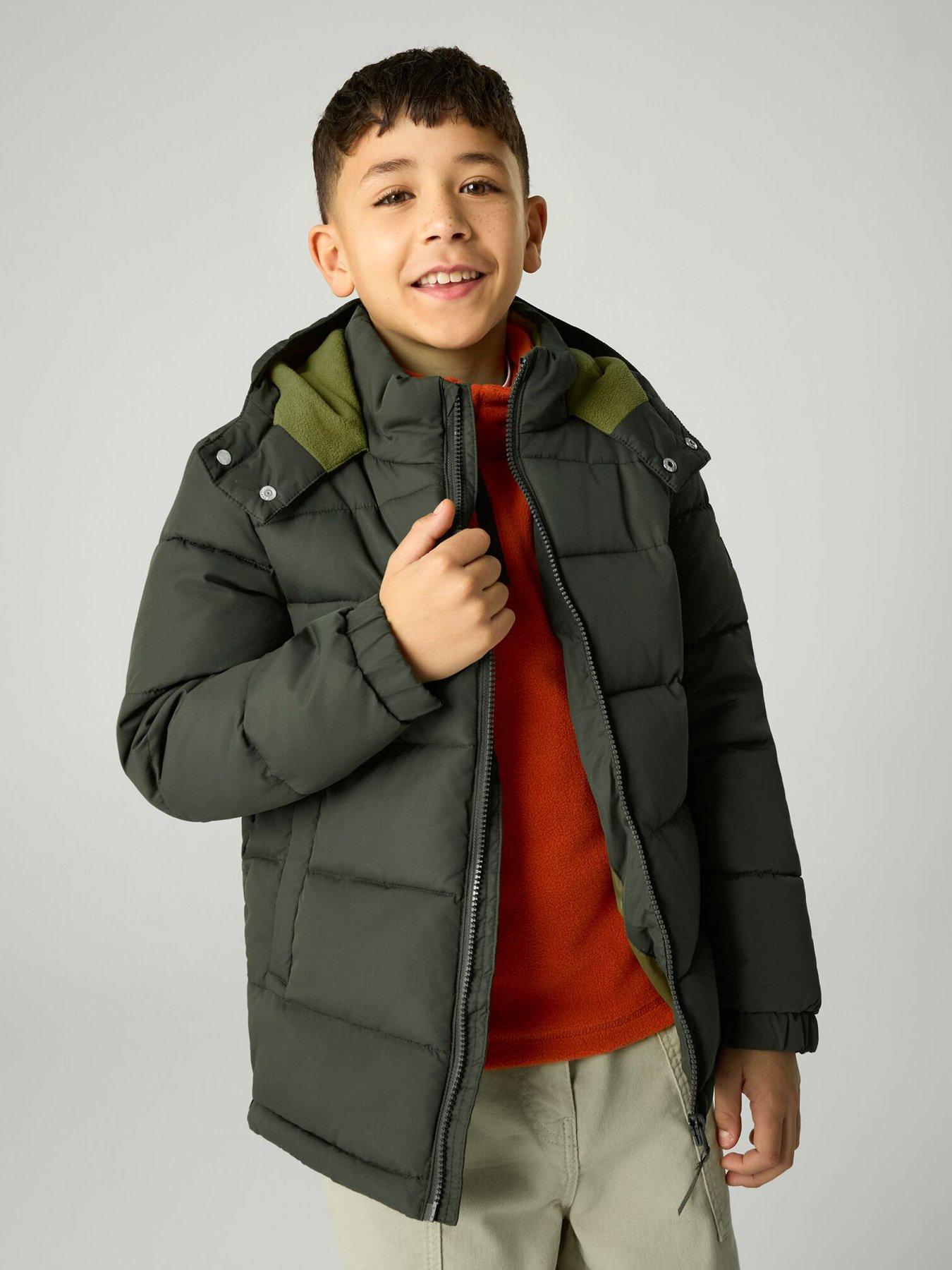 Regatta Kids Rover Baffled/quilted Jacket -dark Khaki(wood Brown)