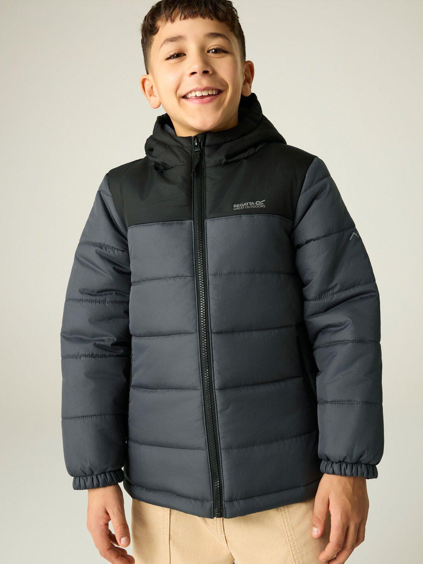 Regatta Kids Lofthouse Baffled/quilted Jacket -black/seal Grey