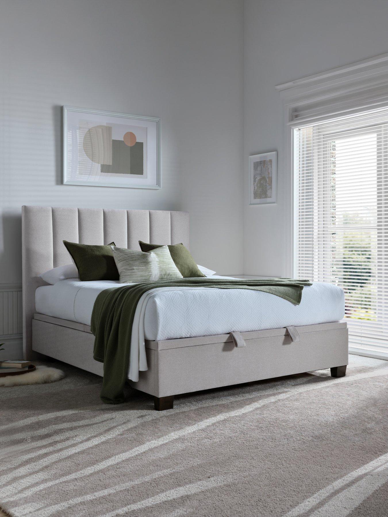 Image 1 of 4 of The Very Collection Ravena with Ottoman Storage with Mattress Options (Buy &amp; SAVE!) - Natural