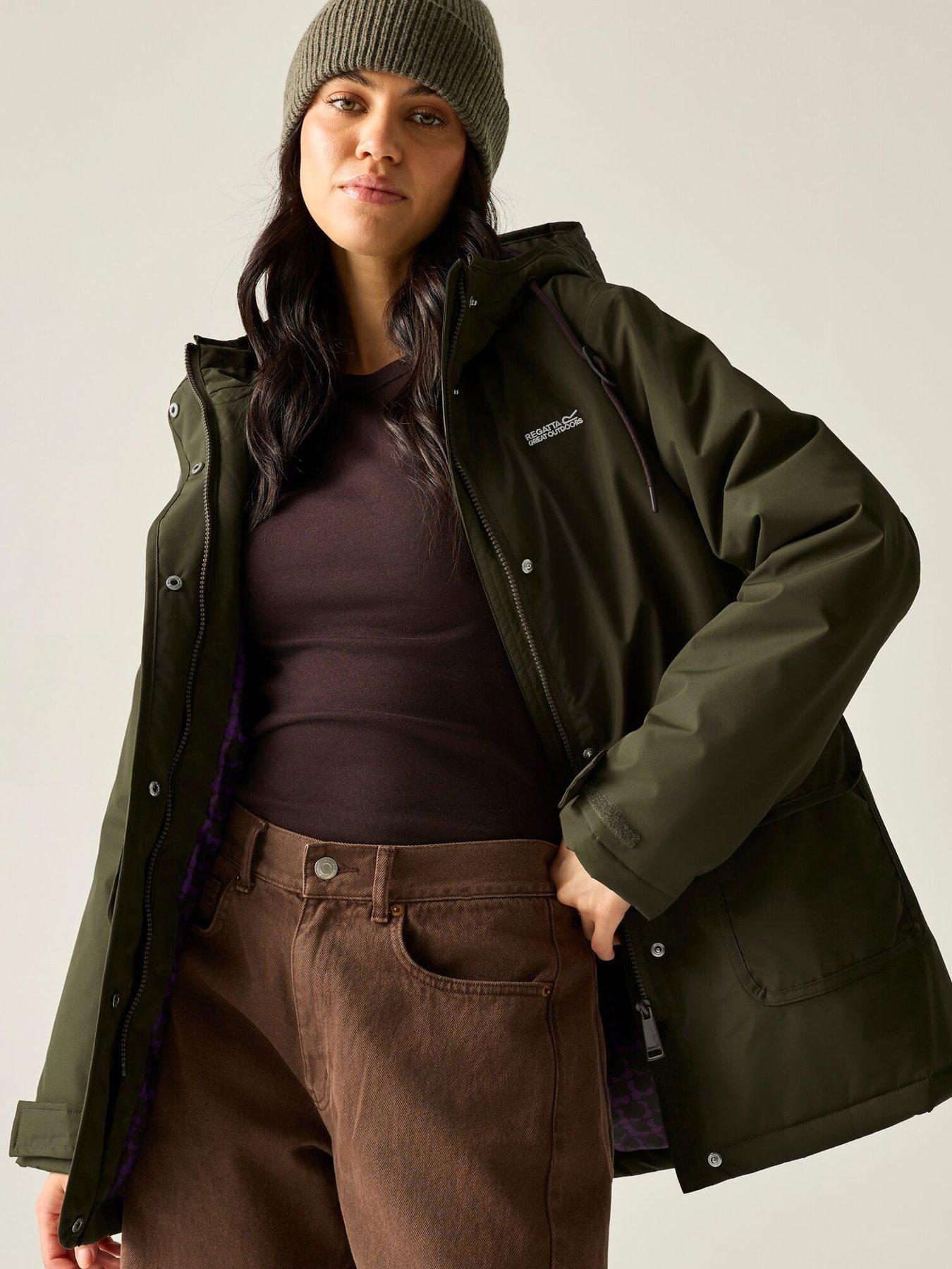 Regatta Ladies Orla Waterproof Jacket Waterproof Insulated Jacket-brown Shadow (ecclipse Purple)