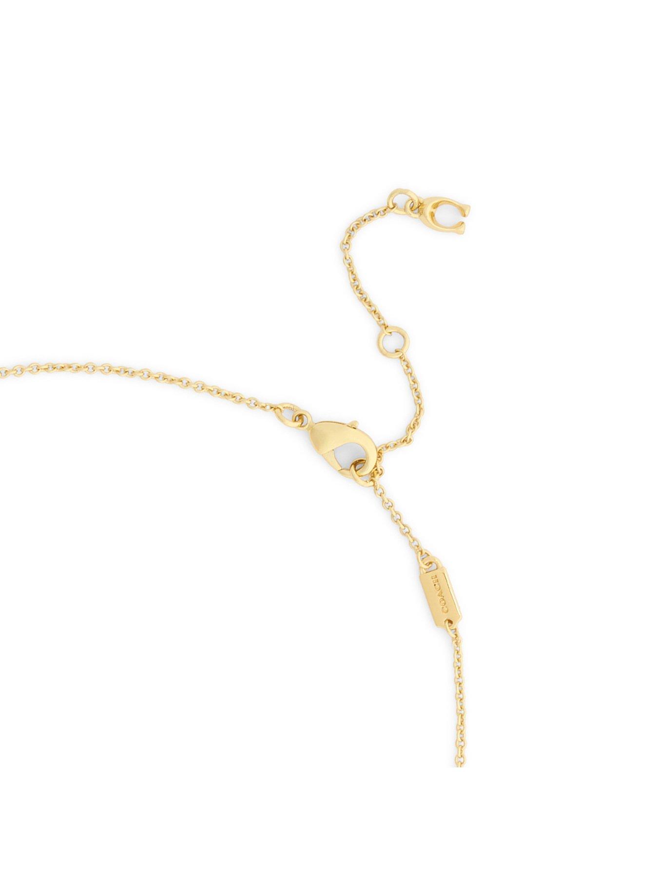 Image 3 of 3 of COACH Textured C Pearl Short Pendant