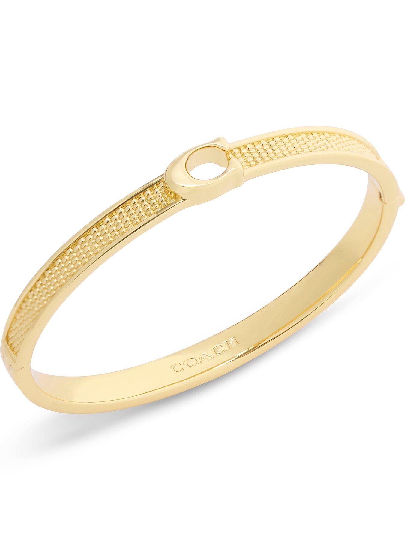 COACH Textured C Hinged Bangle