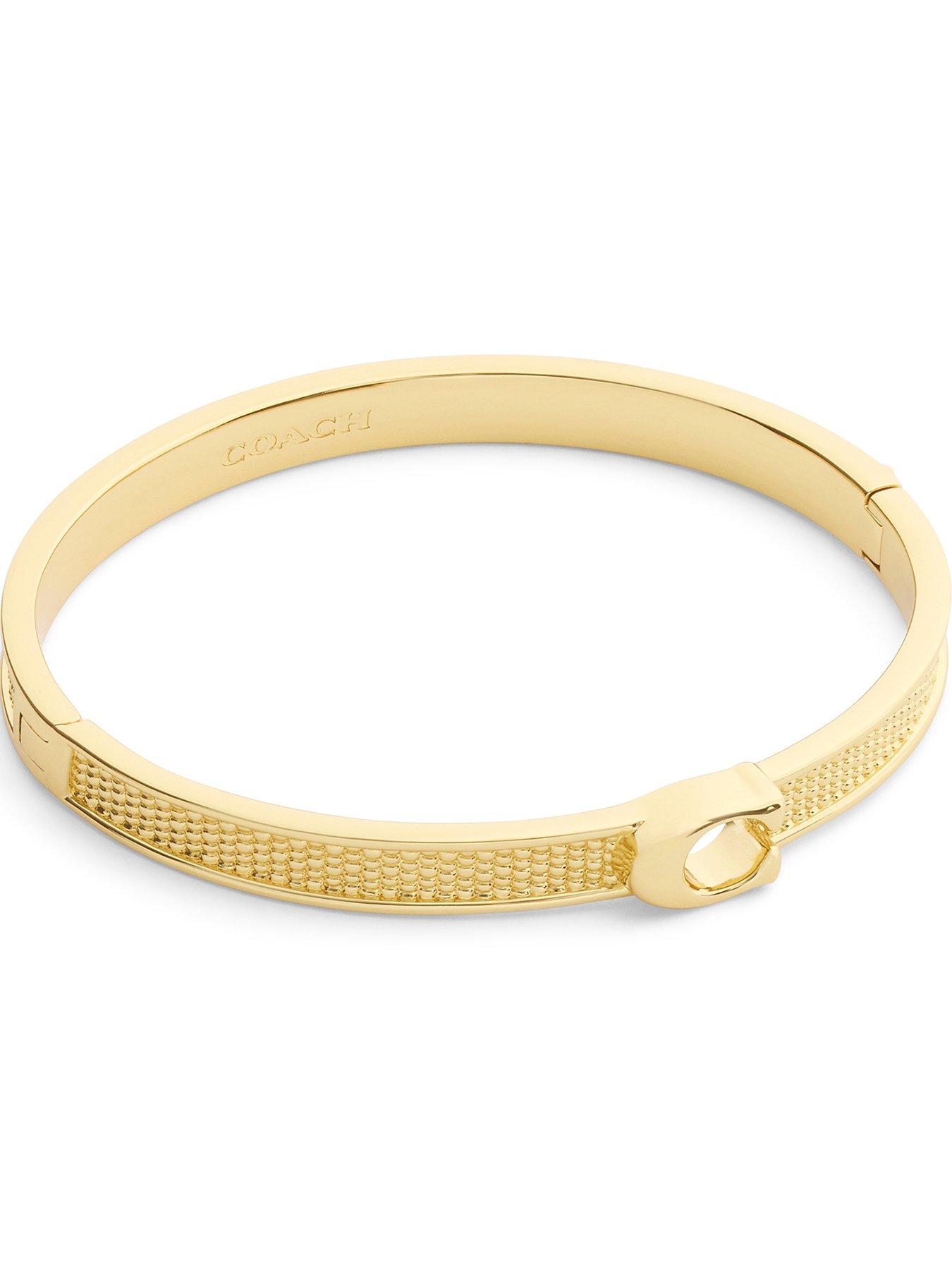 Image 2 of 3 of COACH Textured C Hinged Bangle