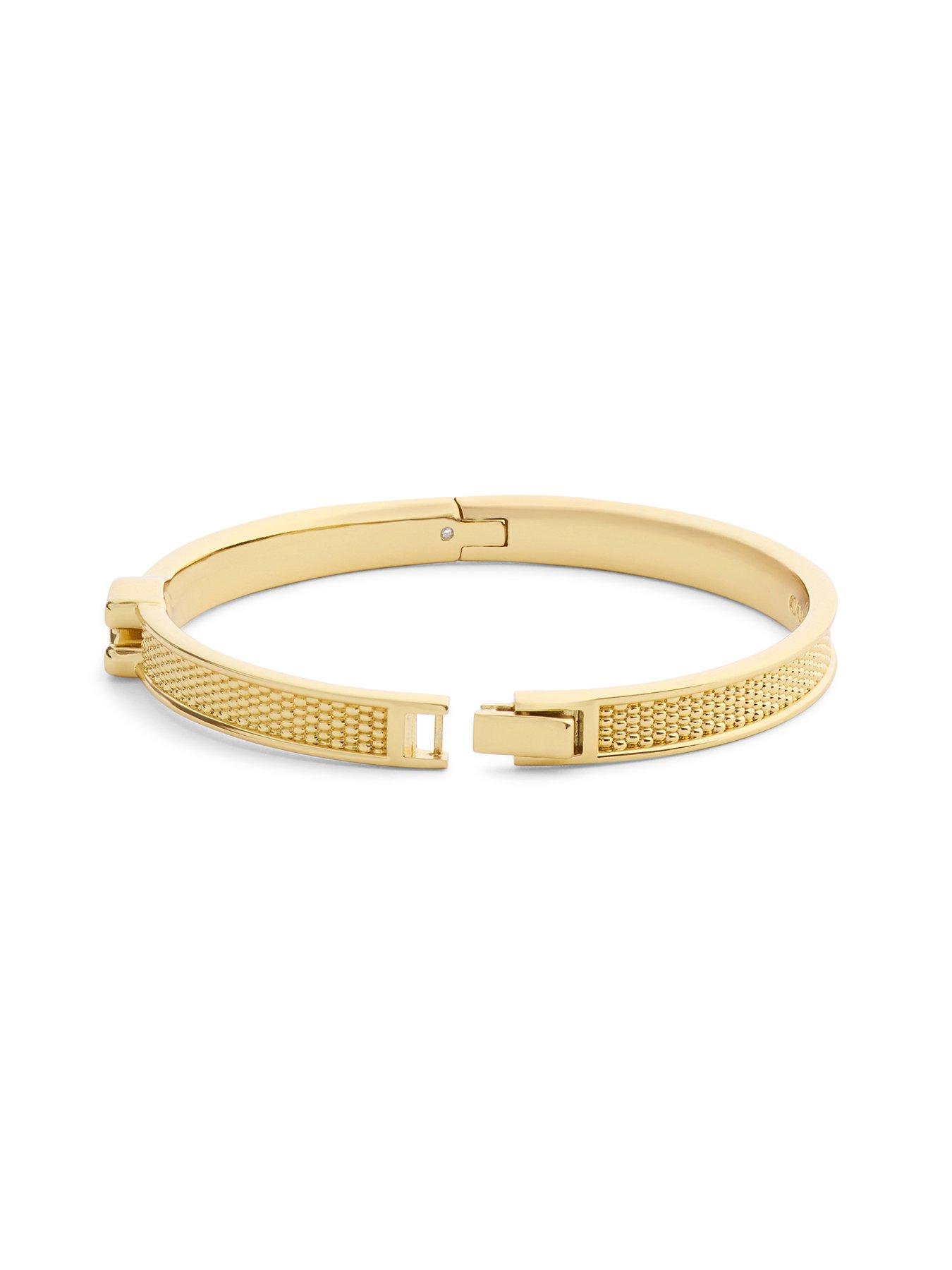 Image 3 of 3 of COACH Textured C Hinged Bangle