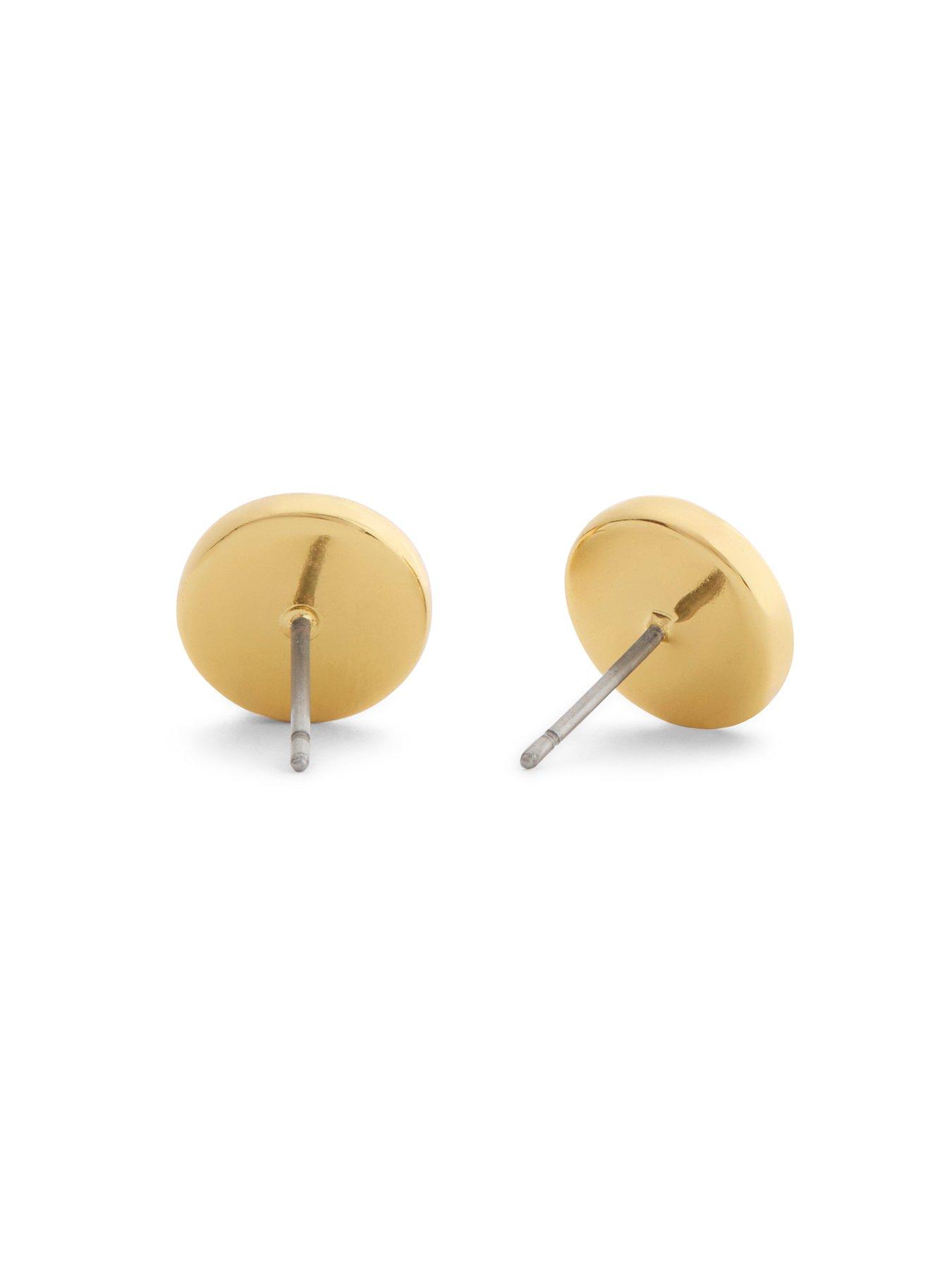 Image 3 of 3 of COACH Textured C Coin Stud Earrings