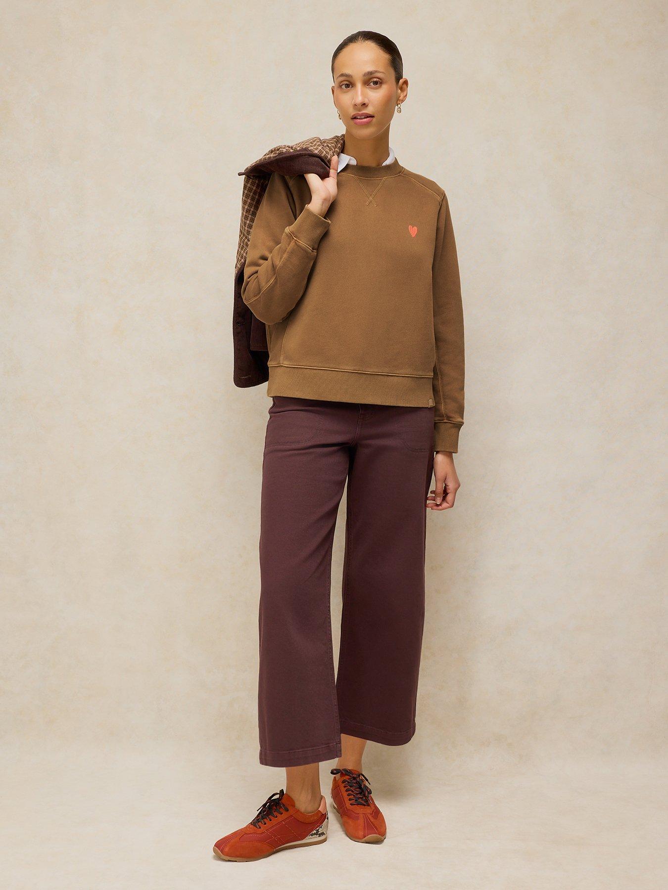 Image 3 of 6 of White Stuff Daydreamer Crew Neck Sweatshirt - Brown