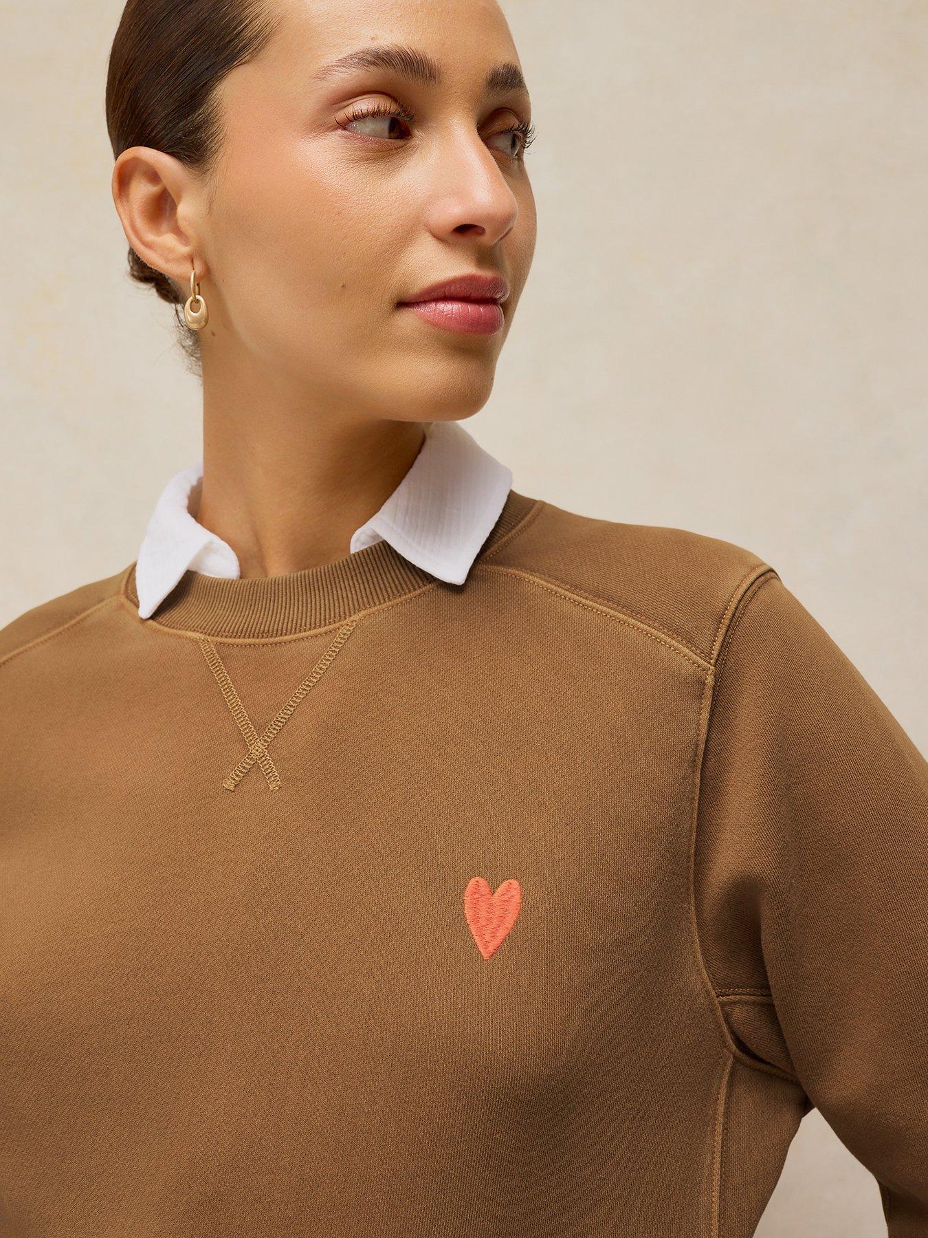 Image 4 of 6 of White Stuff Daydreamer Crew Neck Sweatshirt - Brown