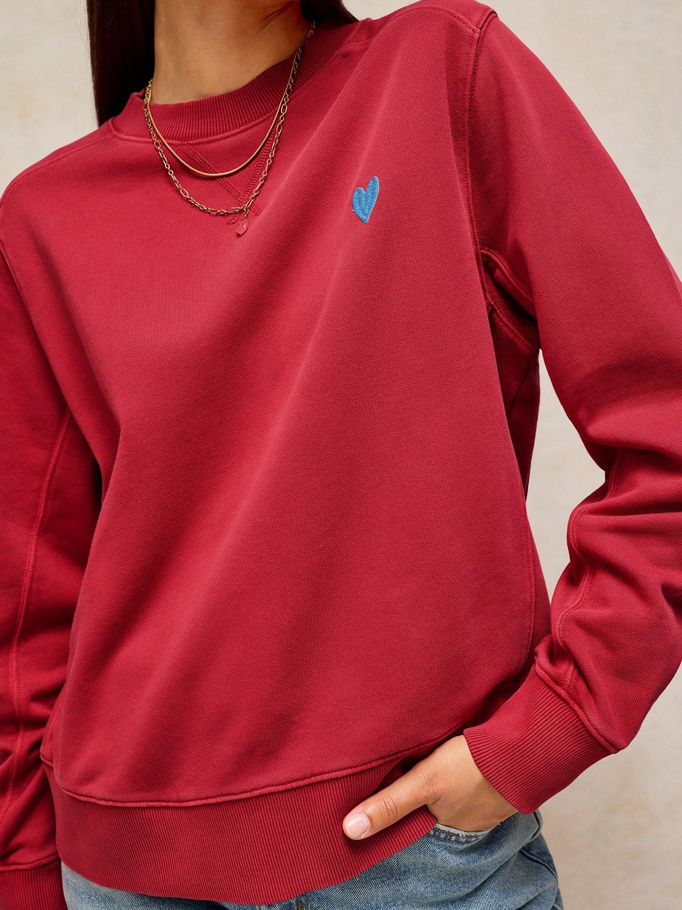 Image 4 of 5 of White Stuff Daydreamer Crew Neck Sweatshirt - Red