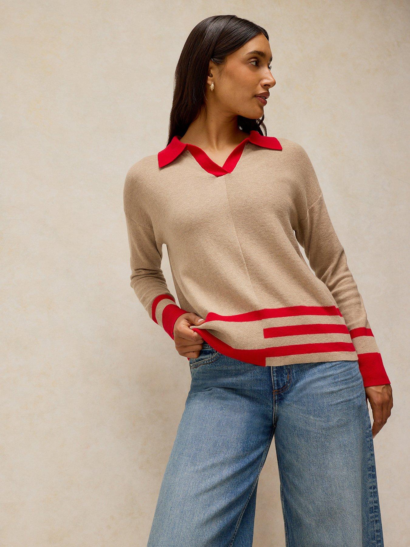 Image 1 of 6 of White Stuff Cara Collar Jumper
