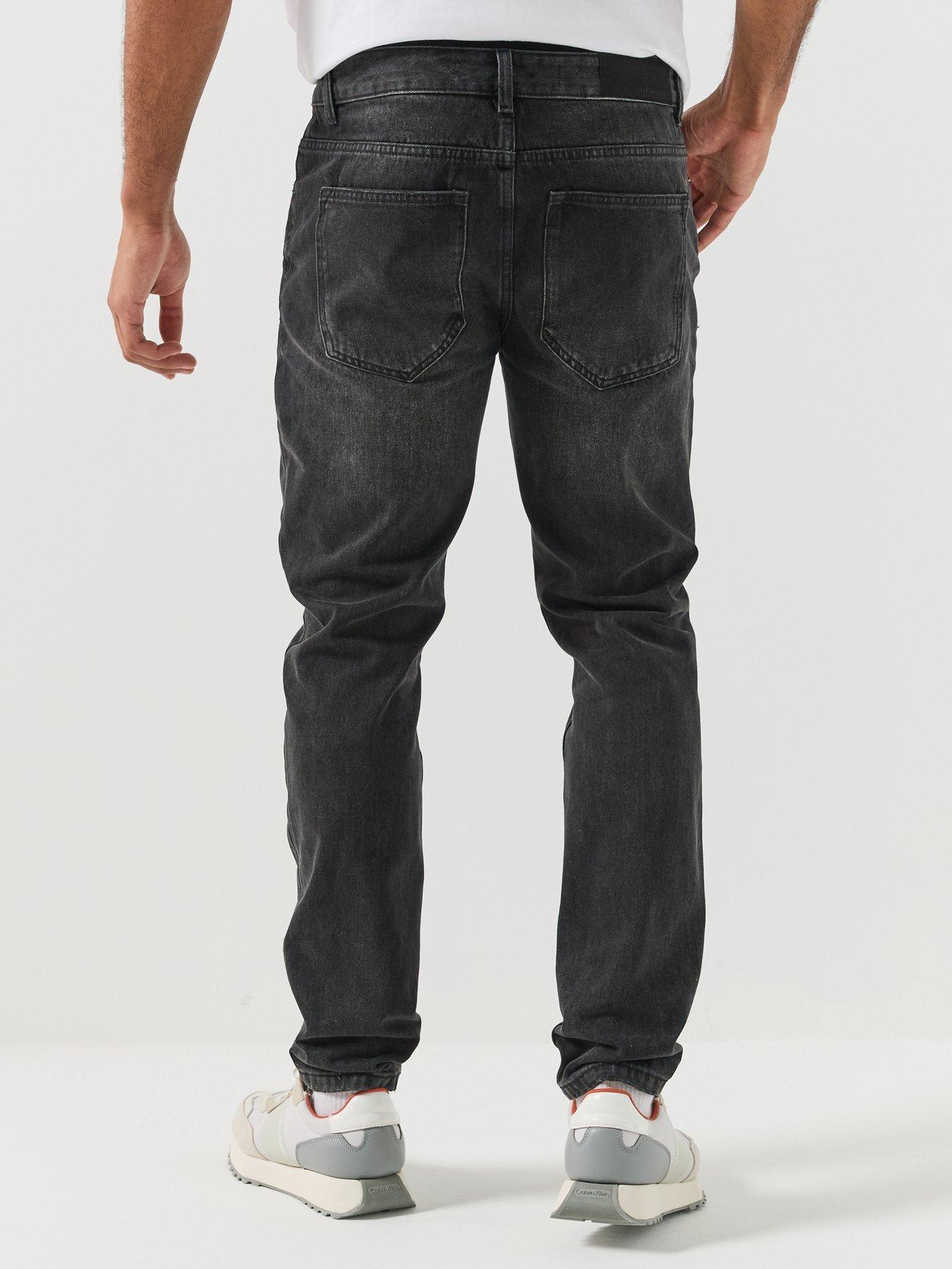 Image 2 of 6 of Alessandro Zavetti Alessandro Zavetti Osoli Slim Stacked Fit Jeans - Black
