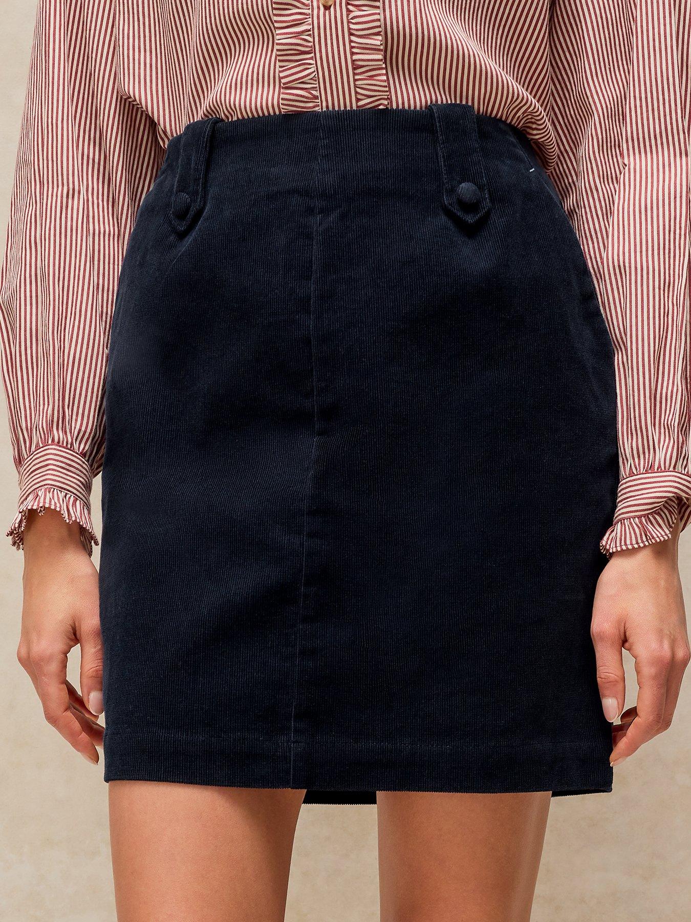 White Stuff Cora Cord Mini Skirt - Blue