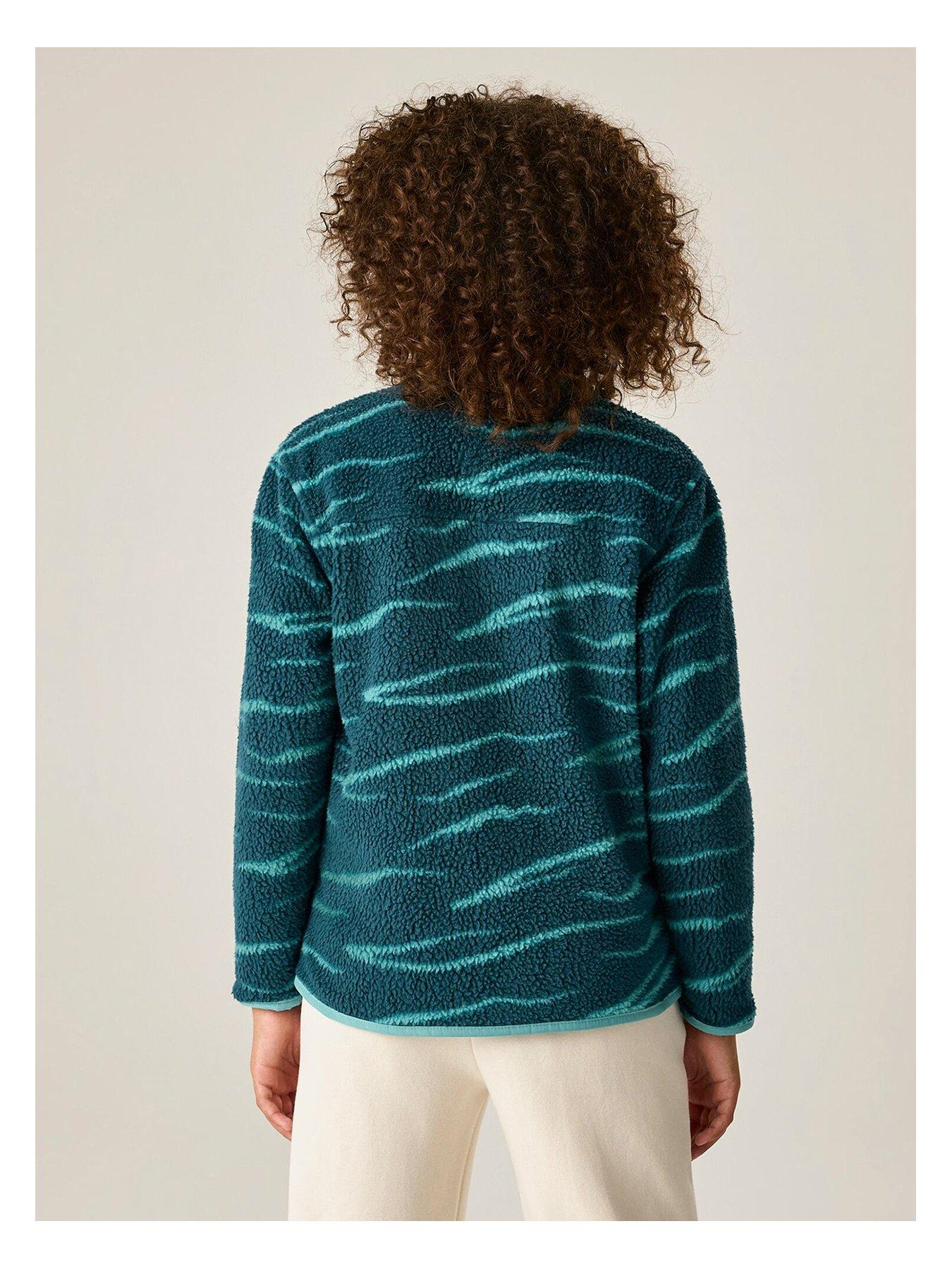 Image 3 of 7 of Regatta Unisex Junior Frankie Warm Borg Fleece Zip Jacket - Mediterranea Zebra