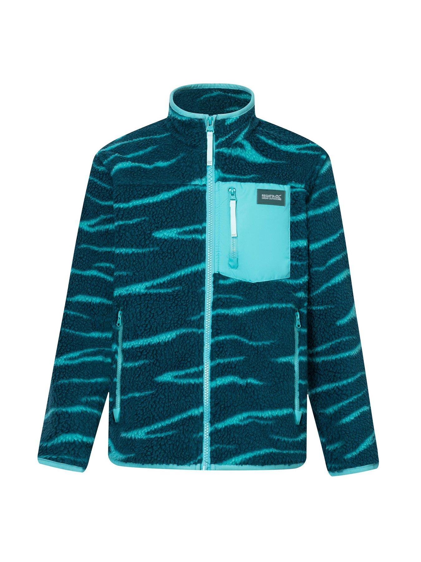 Image 7 of 7 of Regatta Unisex Junior Frankie Warm Borg Fleece Zip Jacket - Mediterranea Zebra