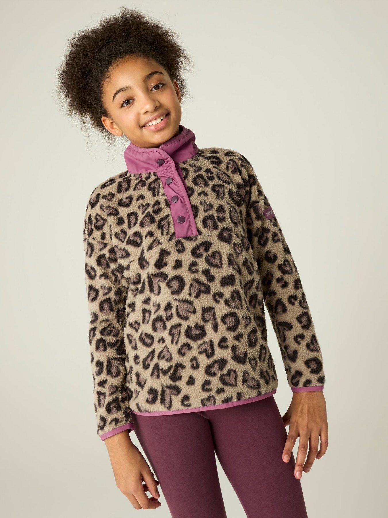 Regatta Kids Eva Fleece -mocha Leopard/violet