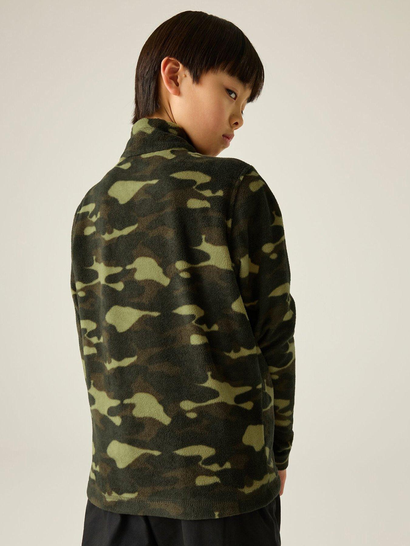 Image 2 of 6 of Regatta Kids Hot Shot II Camo Half Zip Fleece - Khaki