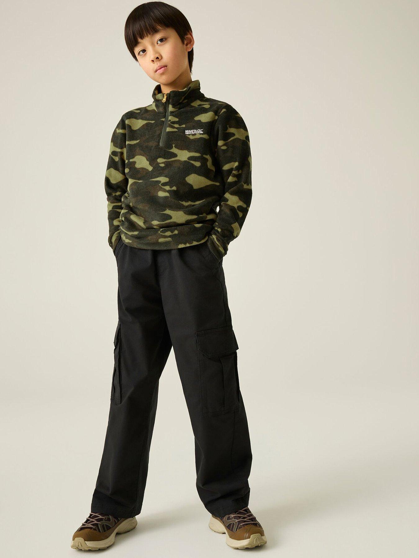 Image 3 of 6 of Regatta Kids Hot Shot II Camo Half Zip Fleece - Khaki