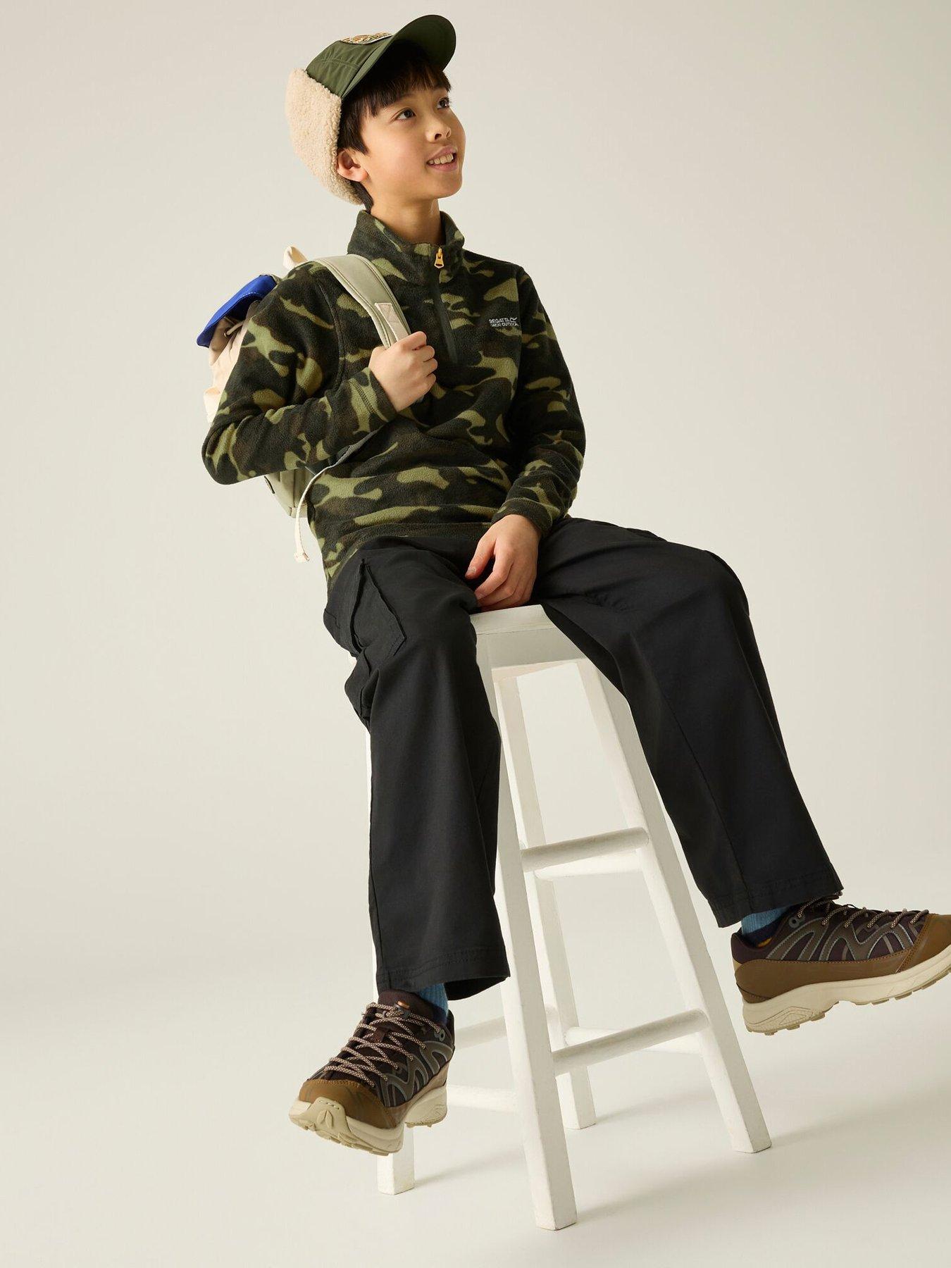 Image 5 of 6 of Regatta Kids Hot Shot II Camo Half Zip Fleece - Khaki