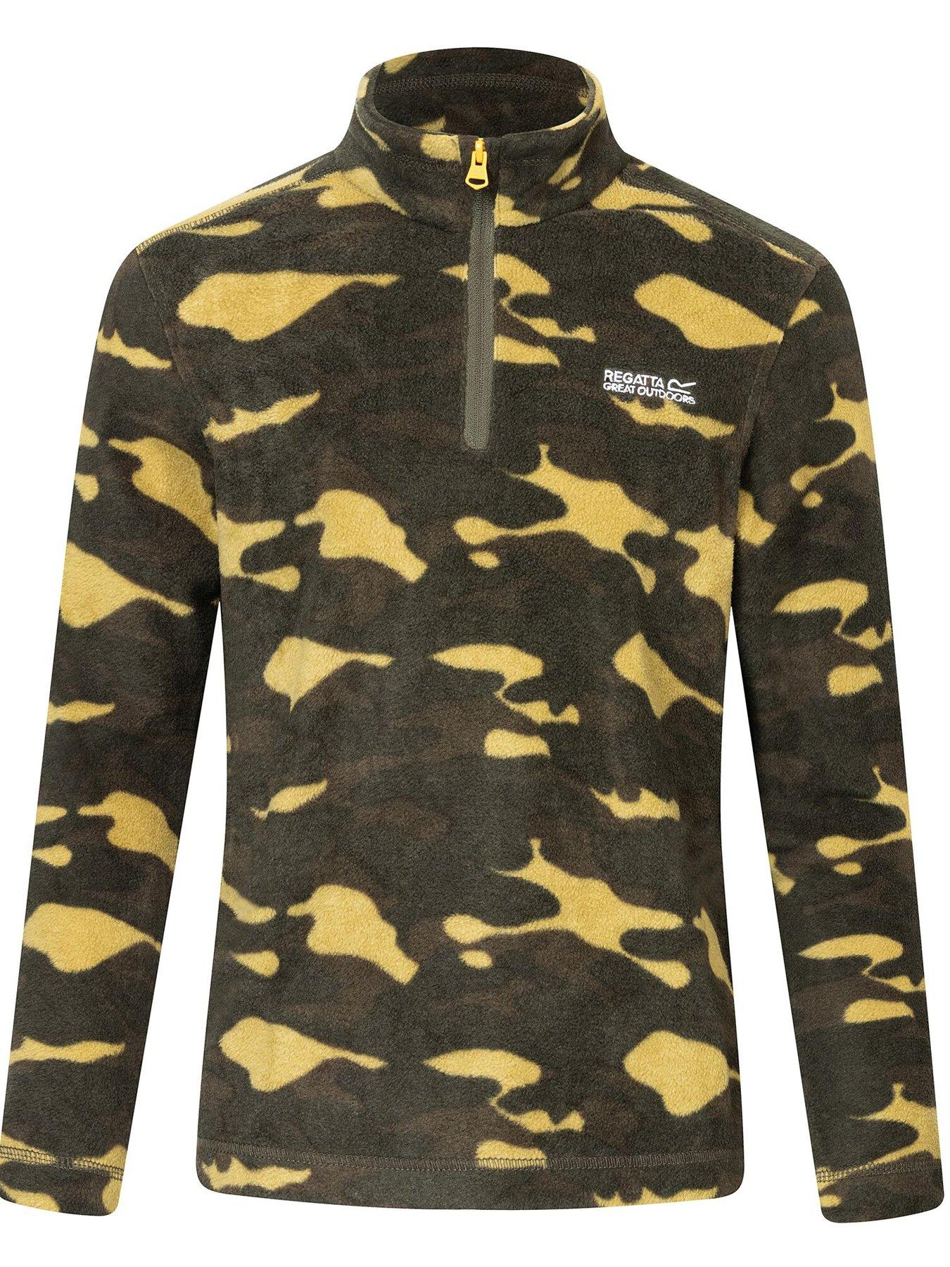 Image 6 of 6 of Regatta Kids Hot Shot II Camo Half Zip Fleece - Khaki