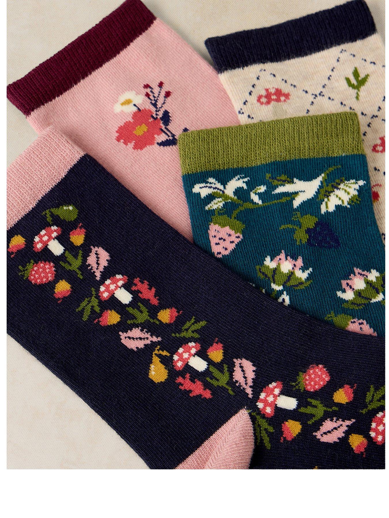 Image 1 of 3 of White Stuff 4Pack Autumn Fruit Ankle Sock - Multi