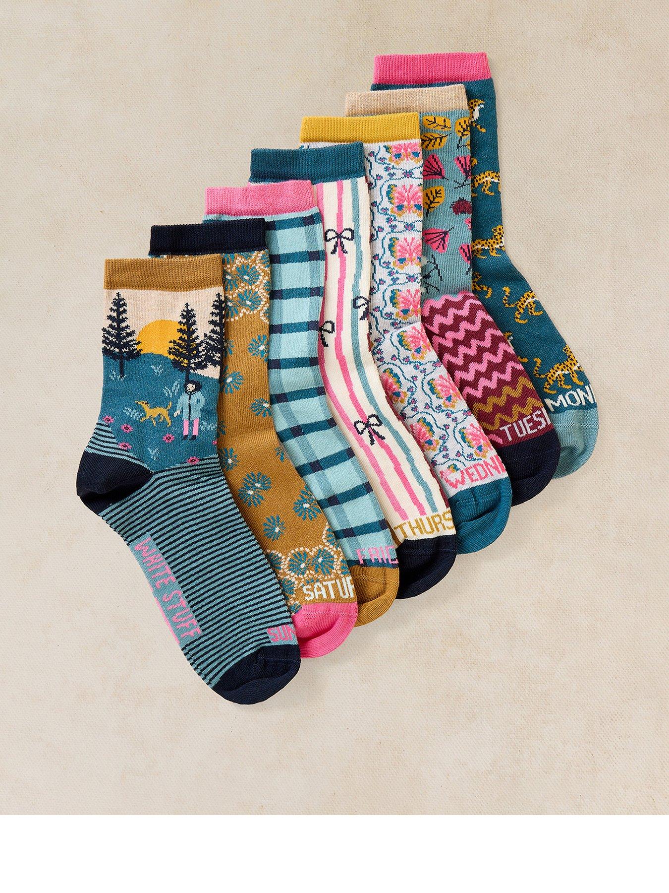White Stuff 7Pack Day Of The Week Socks - Multi