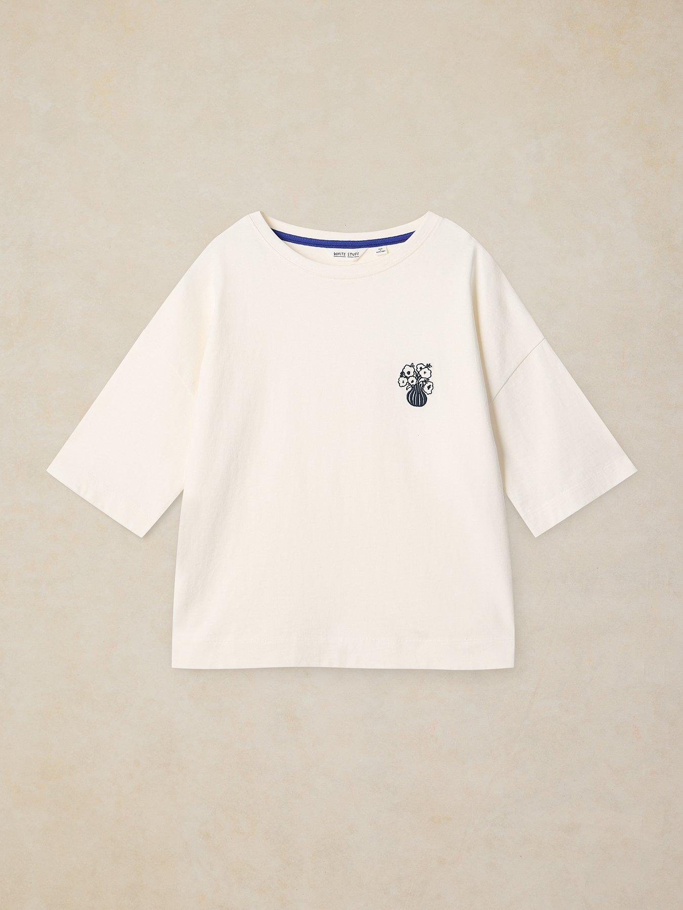 Image 5 of 6 of White Stuff Katya Embroidered Tee