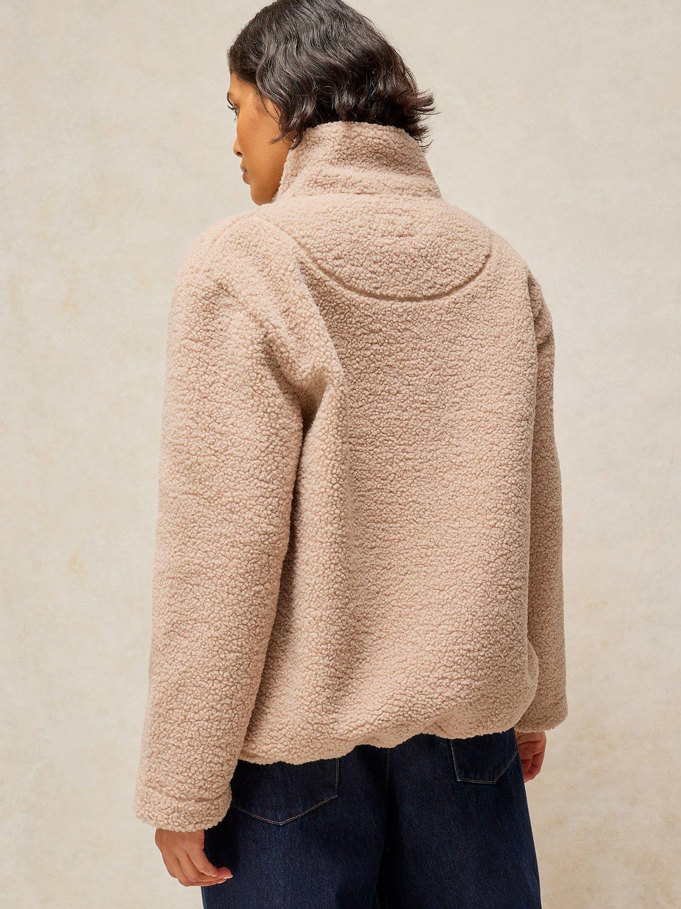 Image 2 of 5 of White Stuff Borg Zip Through Jacket - Cream