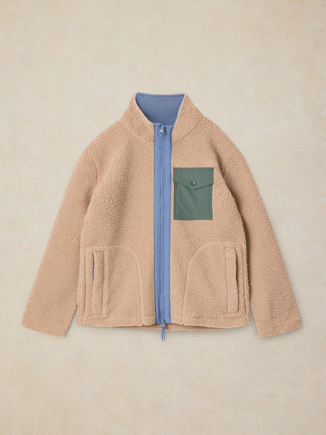 Image 5 of 5 of White Stuff Borg Zip Through Jacket - Cream