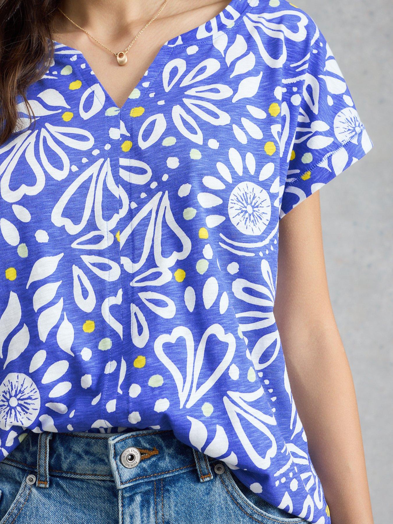 Image 4 of 6 of White Stuff Nelly Notch Neck Tee