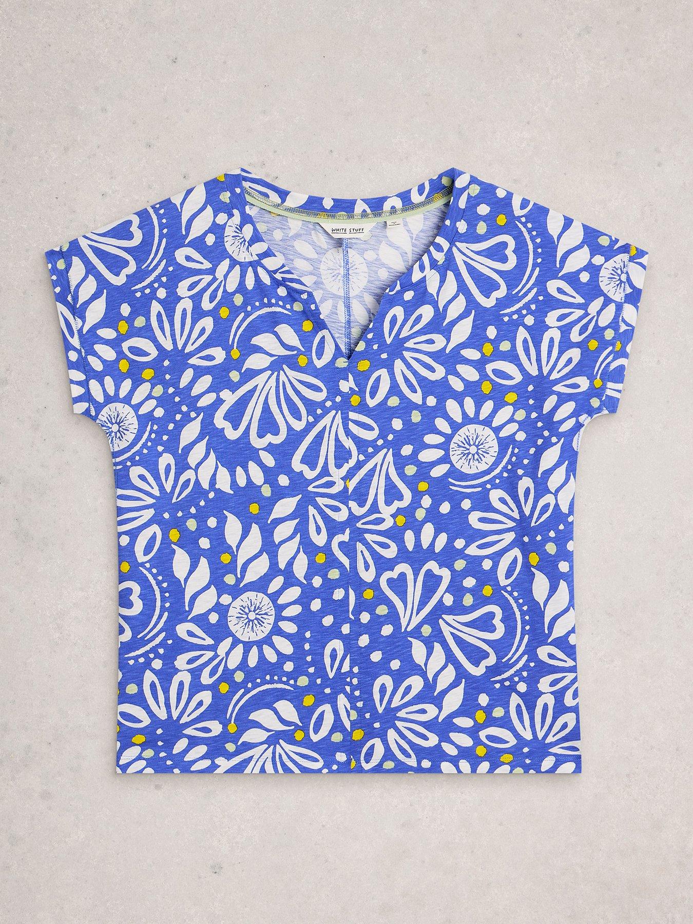 Image 5 of 6 of White Stuff Nelly Notch Neck Tee