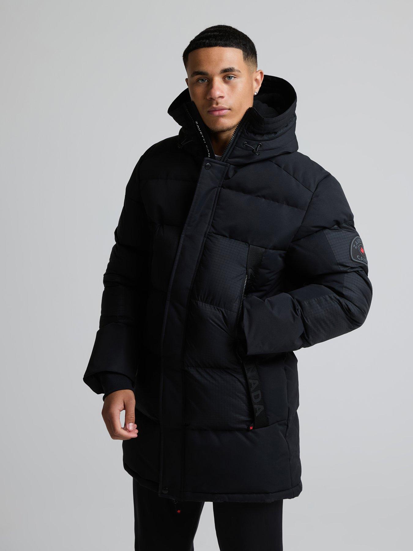 Image 1 of 5 of Zavetti Canada Aylmer 2.0 Longline Padded Parka Jacket - Black