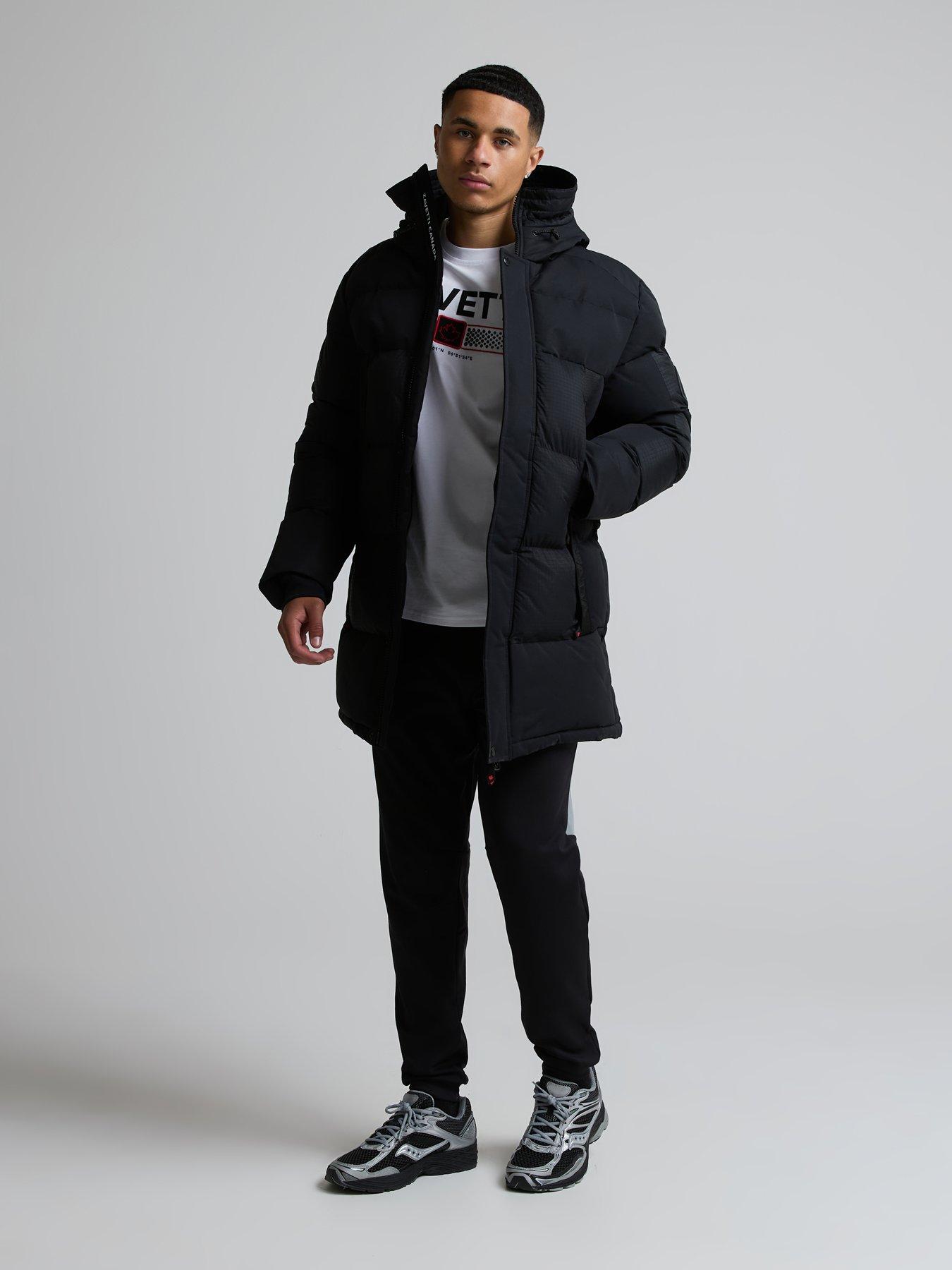 Image 3 of 5 of Zavetti Canada Aylmer 2.0 Longline Padded Parka Jacket - Black