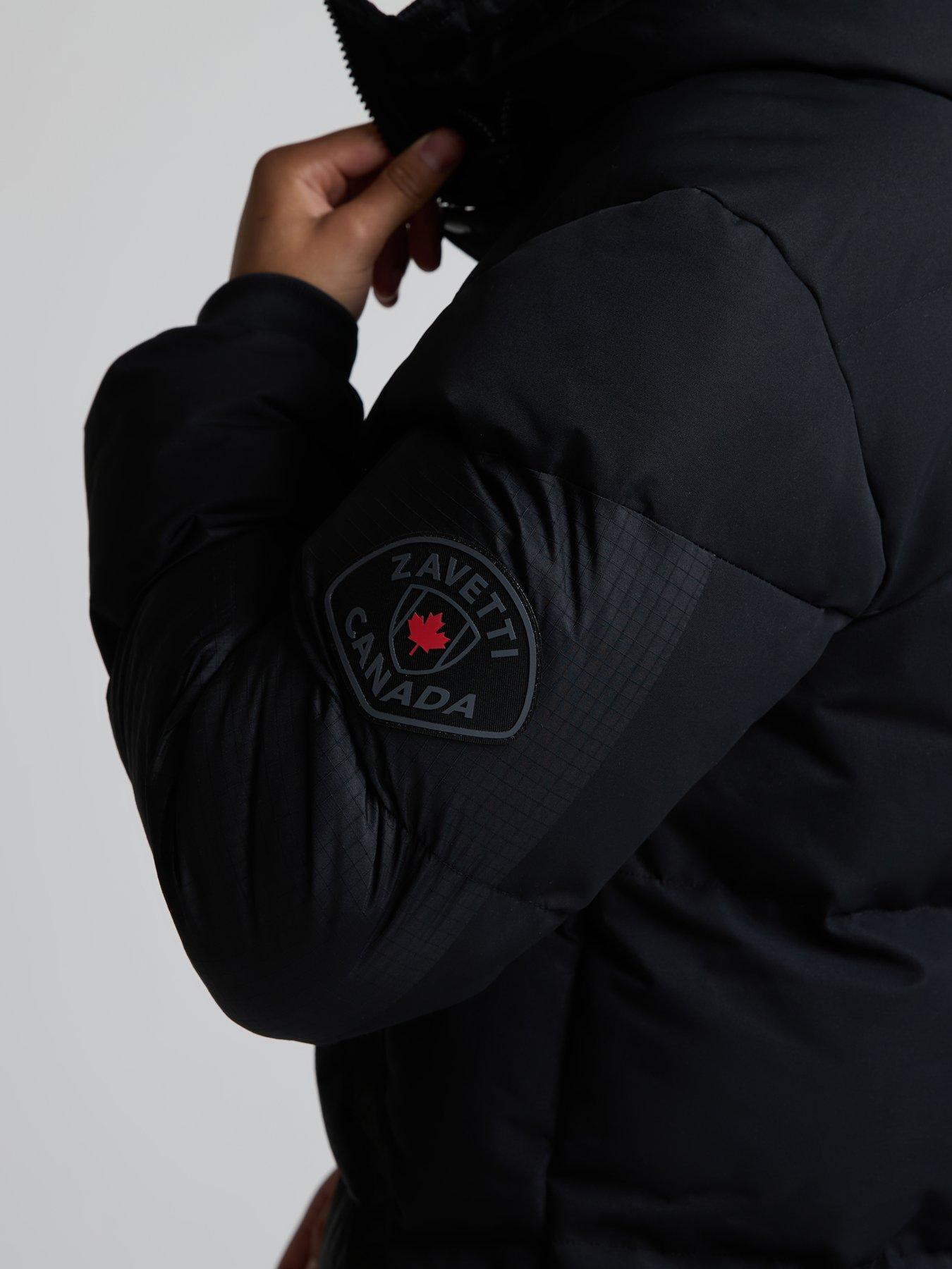 Image 5 of 5 of Zavetti Canada Aylmer 2.0 Longline Padded Parka Jacket - Black