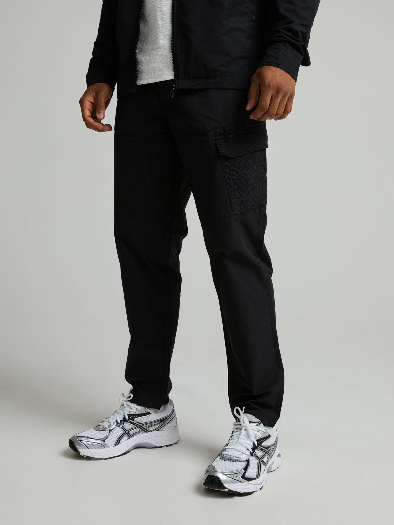 Image 1 of 5 of Alessandro Zavetti Mens Ferruccio 2.0 Tapered Cargo Pocket Cargo Trousers - Black