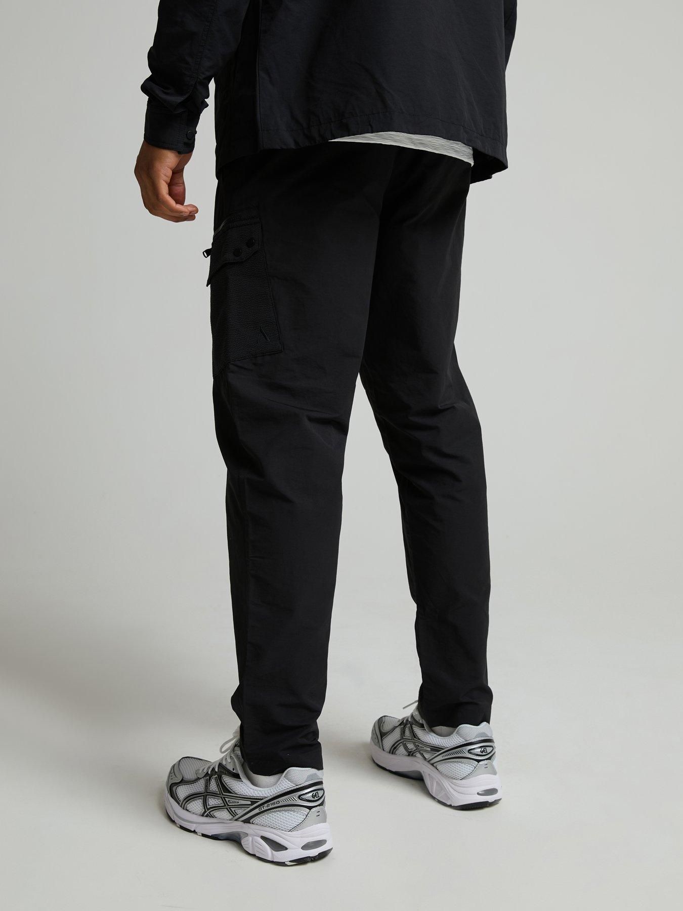 Image 2 of 5 of Alessandro Zavetti Mens Ferruccio 2.0 Tapered Cargo Pocket Cargo Trousers - Black