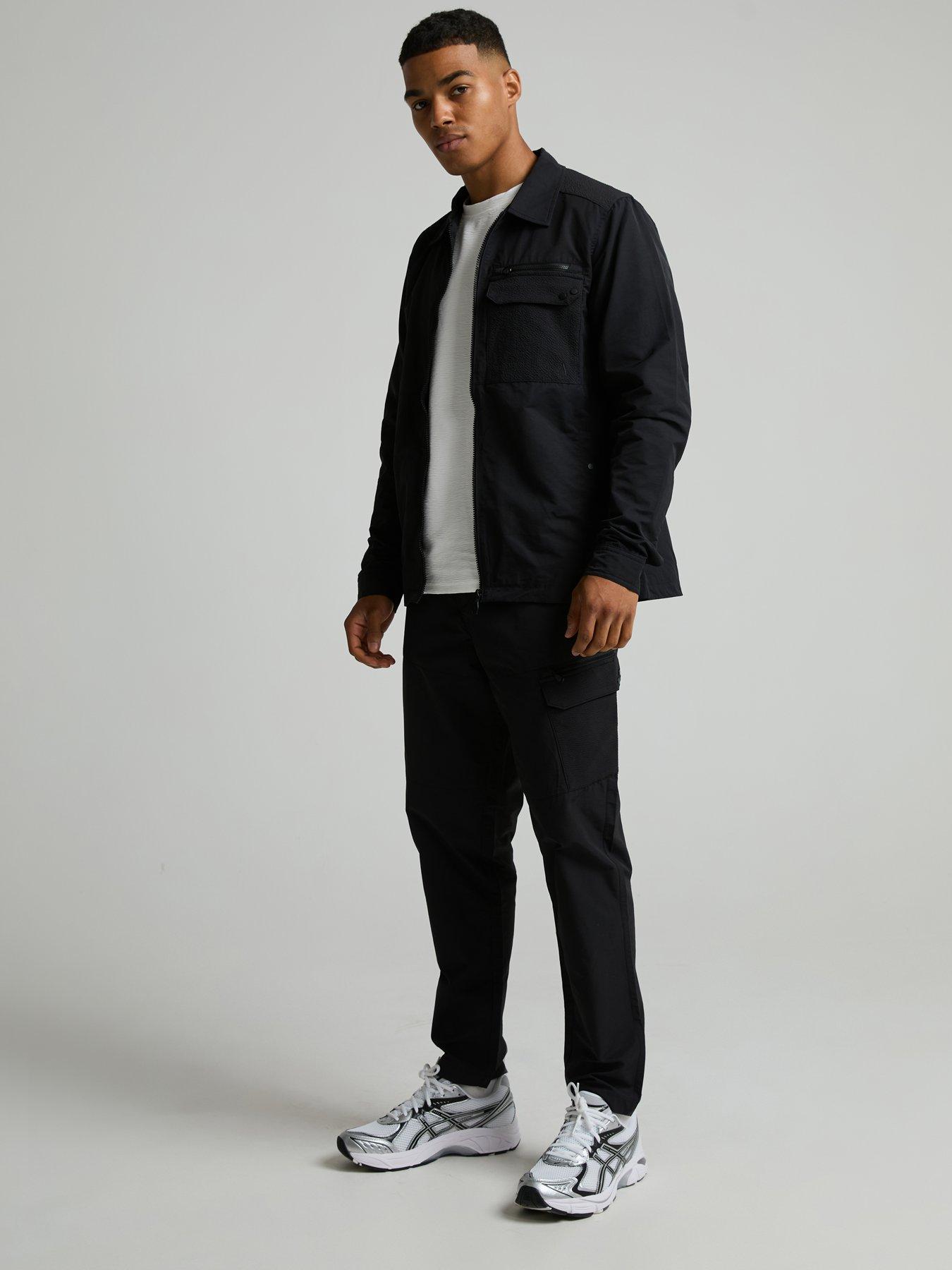 Image 3 of 5 of Alessandro Zavetti Mens Ferruccio 2.0 Tapered Cargo Pocket Cargo Trousers - Black
