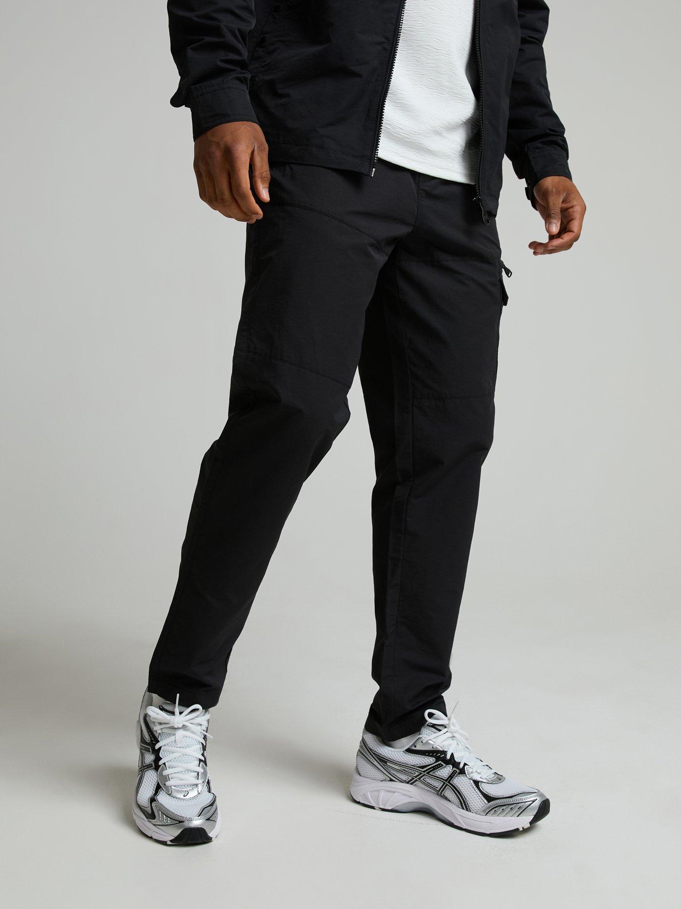 Image 4 of 5 of Alessandro Zavetti Mens Ferruccio 2.0 Tapered Cargo Pocket Cargo Trousers - Black
