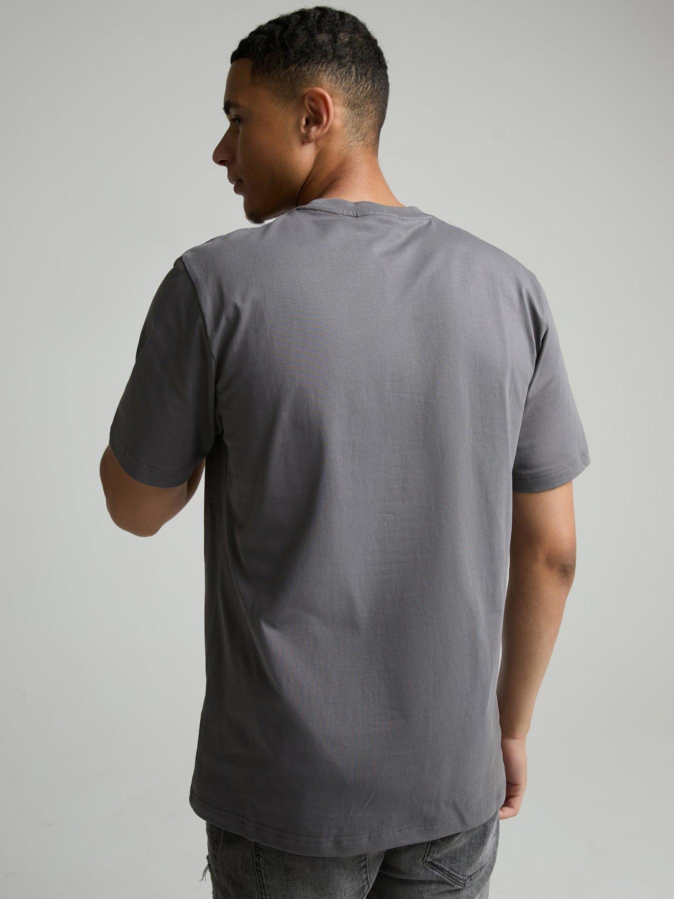 Image 2 of 5 of Alessandro Zavetti Mens Rossano Contrast Pocket T-Shirt - Grey