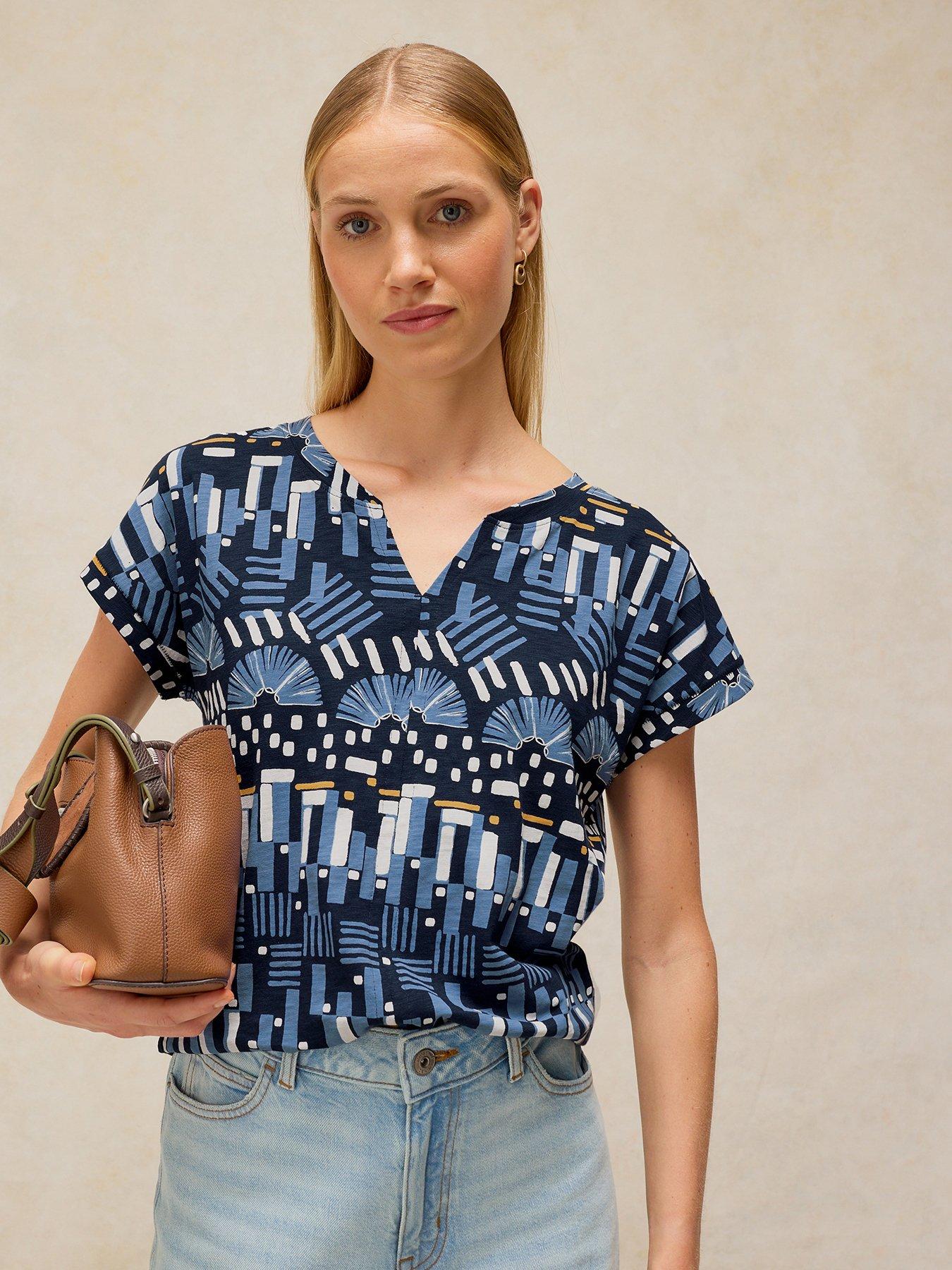 Image 1 of 6 of White Stuff Nelly Notch Neck Tee