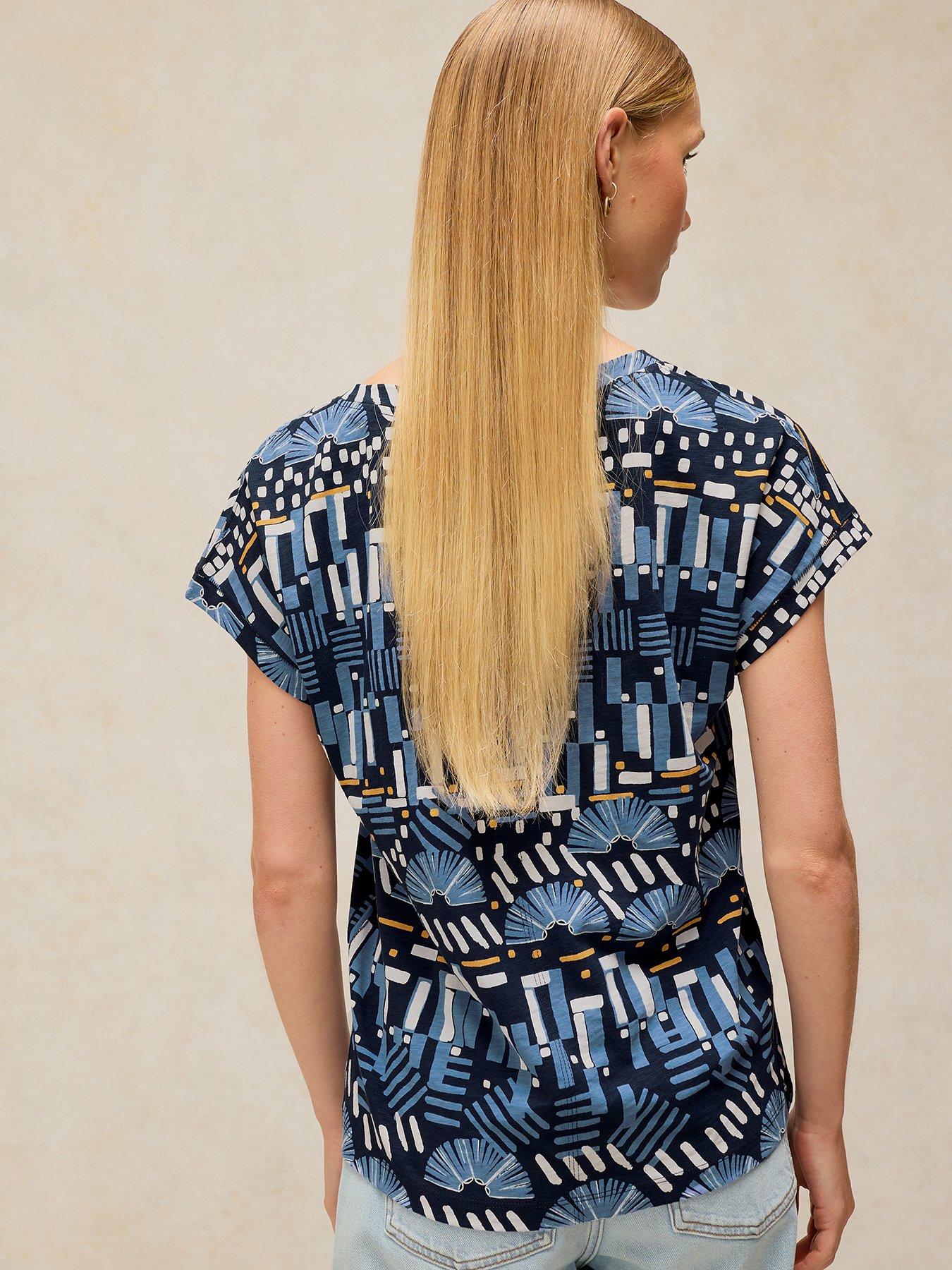 Image 2 of 6 of White Stuff Nelly Notch Neck Tee