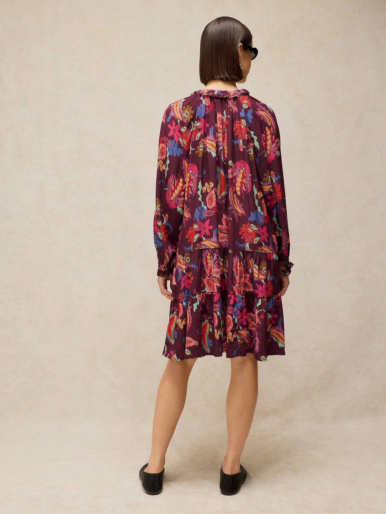 Image 2 of 6 of White Stuff Miley Short Midi Dress - Purple