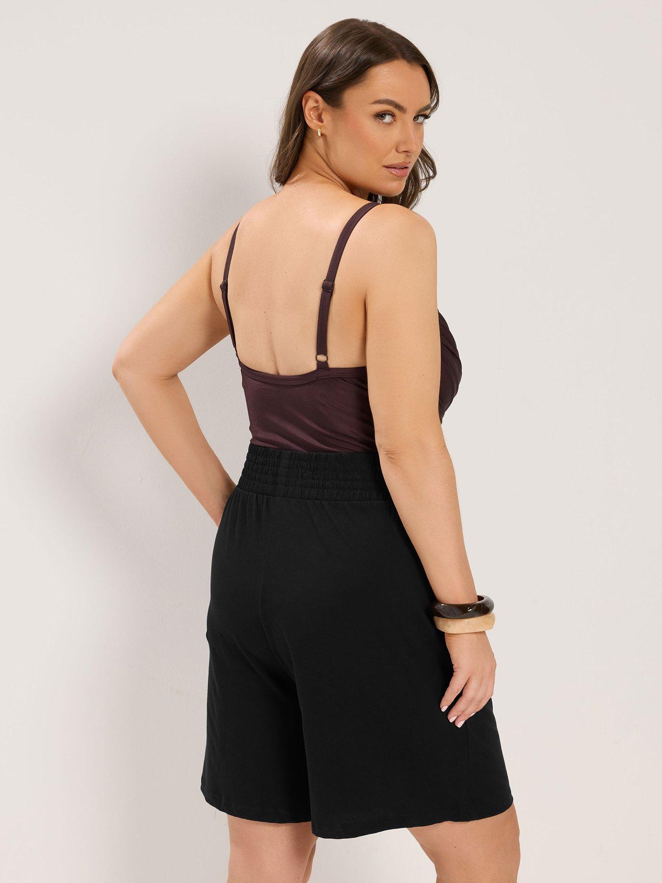 Image 2 of 4 of Yours Curve Jersey Shirred Shorts