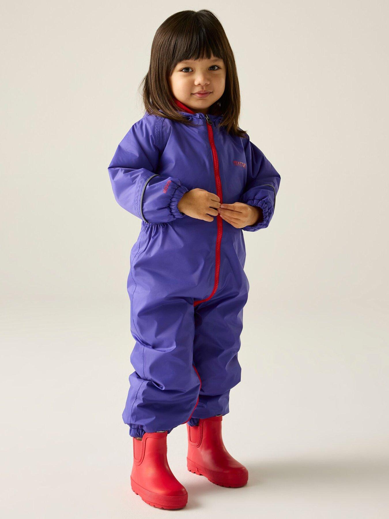 Image 1 of 6 of Regatta Kids Toddler Splosh Iii Puddlesuit -peony/lollipop.