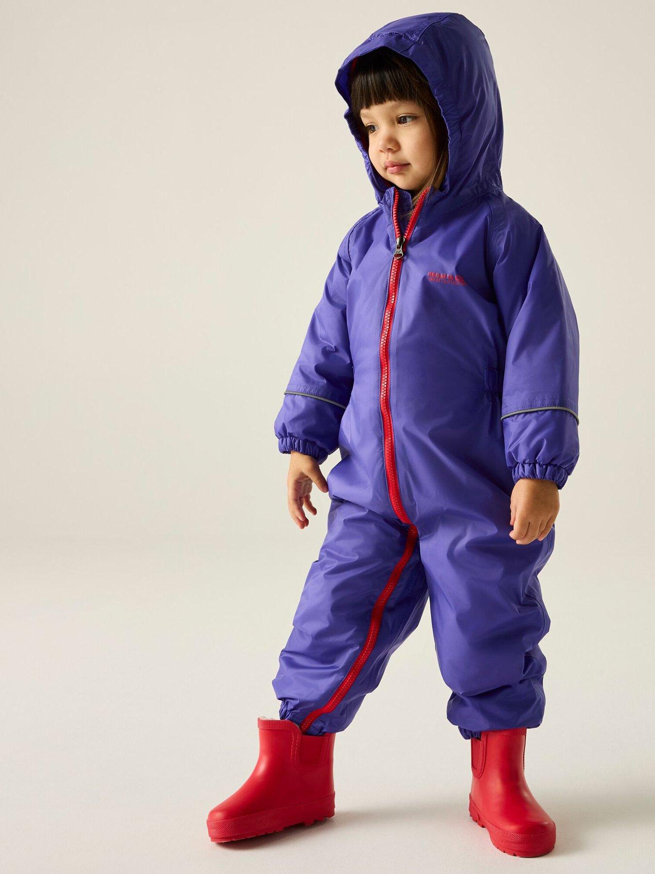 Image 3 of 6 of Regatta Kids Toddler Splosh Iii Puddlesuit -peony/lollipop.