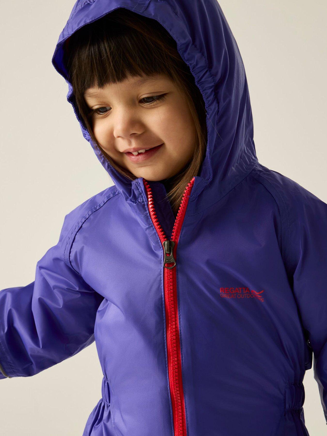 Image 4 of 6 of Regatta Kids Toddler Splosh Iii Puddlesuit -peony/lollipop.